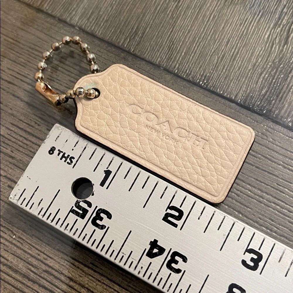Coach Chalk Pebble Leather Key Chain - Hangtag - Bag Charm Replacement Part - Picture 4 of 17